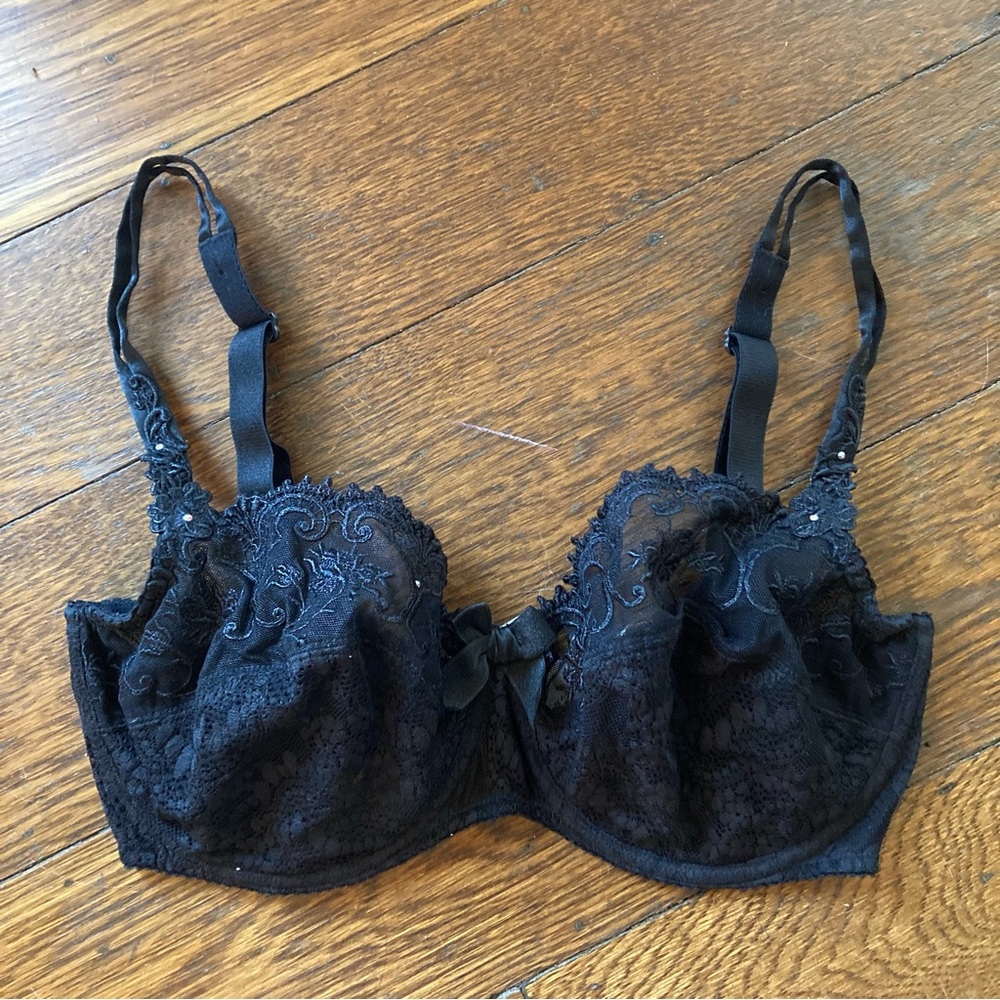 *SOLD* Lise Charmel Embellished Sheer Lace Bra